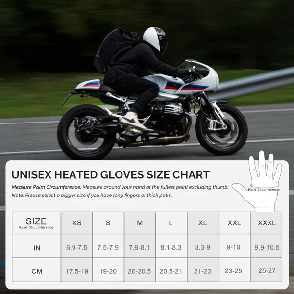 HeatWear - Elektriskt Uppvärmd Motorcykel Handskar