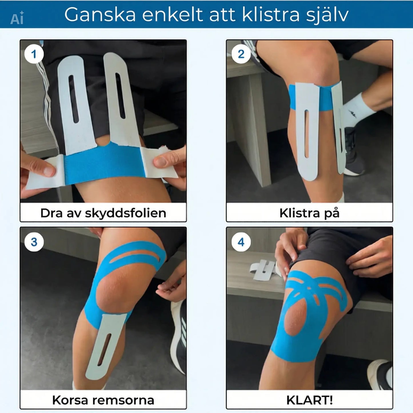 TAPEX™ – Kinesiotejp för stöd och avlastning av knät