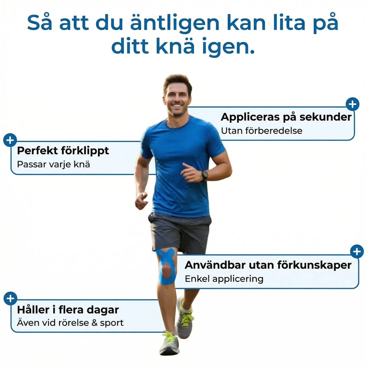 TAPEX™ – Kinesiotejp för stöd och avlastning av knät